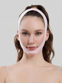 1pc Women V-Shaped Face Lifting Device Breathable Sleep Mask, Suitable For Home Wear