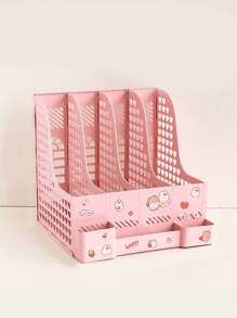 1/2 pezzi Scatola bianca creativa per archiviazione file da scrivania, supporto per libri carino per studenti, scaffale per libri da scrivania per dormitorio, per forniture scolastiche, back to school