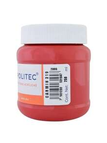 PINTURA ACRILICA POLITEC 250ML - Rojo - Ver 3