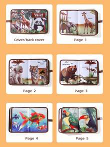 1pc Infant Animal Farm Touch & Feel Book, Realistic Animal Fur Textures, Baby's Hands Touch Nature, Infant Cognitive Toy, Tear-Resistant 3D Early Education Touch & Feel Book, Baby Christmas, Halloween, Thanksgiving Gift - Multicolor - View 11