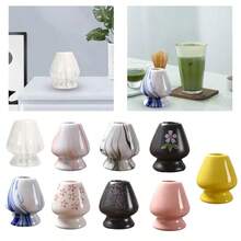 Soporte para batidor de Matcha japonés, contenedor para batidor de Matcha, soporte para batidor hecho a mano para comedor, casa deé FGXL - Rojo y blanco - Ver 12