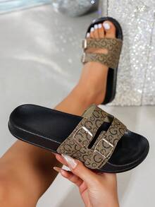 Fashionable Sandals - Comfortable Casual Open-Toe Shoes With Double Straps, Suitable For All Seasons - Bronze - View 1