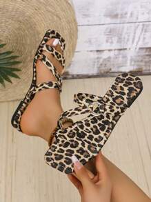 Fashion Bohemian Sandals For Women, Designer Niche 2025 New Black Open Toe Rhinestone Strap Flat Summer Sandals