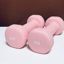 1 Pair Multi-Color Matte Dipped Dumbbell, Solid Cast Iron Dumbbell For Home Workout, Unisex Gym Accessories