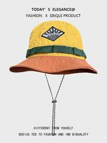 速干可折叠渔夫帽，宽边透气遮阳帽，经典色渔夫帽，男女户外帽 - 雙面格漁夫帽 - 查看 5