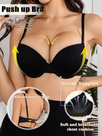 性感内衣 女士聚拢胸罩 带钢圈胸罩 塑身支撑内衣 带可调节肩带 纯色舒适夏季上衣 女士婚礼紧身胸衣上衣