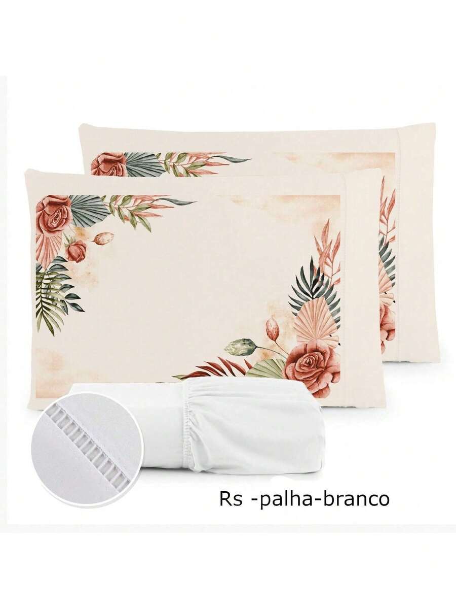 3-Piece Sheet Set 400 Thread Count For Queen King Single Bed Micropercal - RS STRAW WHITE - View 1