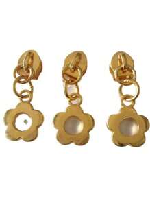 5 piezas Tamaño 5 Tirador de Cremallera con Flor de Ciruela, Accesorios de Bolsos y Equipaje