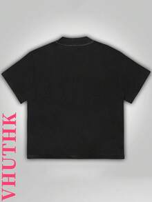 VHUTHK (220 Cotton T-Shirt) Men's Summer Round Neck Short Sleeve Casual Cotton With  Print