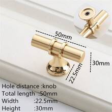 1 PC Modern Black Gold Door Handles Kitchen Cabinet Handles Solid Drawer Knobs Zinc Alloy Base Aluminum Alloy Rod Fashion Furniture Handle Hardware - Gold - View 13