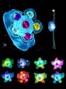 24pcs/12pcs/6pcs/1pc - Glow Bracelet, LED Rotating Glow Bracelet, Luminous Strap Flashing Wristband Decoration, Glow Party Supplies, Birthday Gift, Gift Bag Filler, For Adult Use Only - Multicolor - View 7