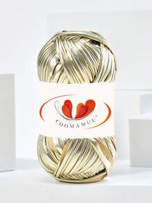 Metal Texture Cloth Line Personalized Wool DIY Woven Bag Wallet Luminous Bright Leather Material - Multicolor - View 12