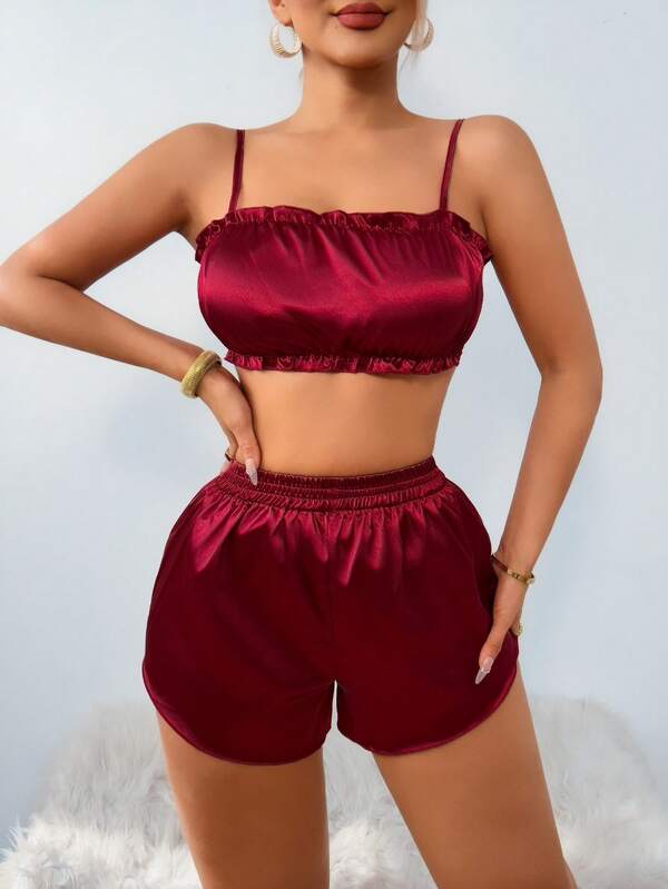 PinupGlam Velvet Bowknot Open Crotch Sexy Lingerie Set Voor Vrouwen