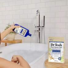 Dr Teal's Baño espumoso con sales de Epsom puras, piel sensible con avena coloidal y extracto de pepino - 1 L - 1 - Ver 9