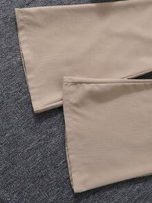 2 件套女童灯笼袖 Polo 领上衣和阔腿裤套装，休闲/派对/表演装，春夏 - 卡其色 - 查看 10