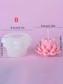 DIY Lotus Peony Silicone Mold For Cake Decoration, Baking Tools For Mousse Cake, Ice Cube, Jelly, Chocolate, Fondant Bread And Pastry Making