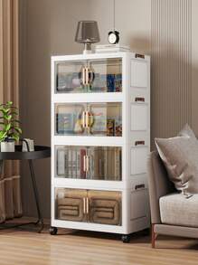 1pc 48cm/18.9in - 60cm/23.6in Wide Storage Cabinet, Foldable Storage Box, Home Living Room Toy Cabinet Organizer, Snack Cabinet, Kitchen Storage Cabinet, Christmas Gift, Storage Box, Under Bed Storage