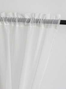 1 tấm rèm mỏng kiểu Nhật màu trắng, bán trong suốt - Bảo vệ sự riêng tư, có thể giặt máy và giặt khô, thích hợp cho phòng khách, phòng ngủ, trang trí cửa và tủ, dễ lắp đặt với thiết kế túi đựng thanh treo, thoáng khí, thích hợp cho mọi mùa, rèm nhẹ, 100% sợi polyester, thích hợp cho phòng khách, phòng ngủ, v.v., rèm voan kiểu Pháp. - Nhiều màu - Xem 4