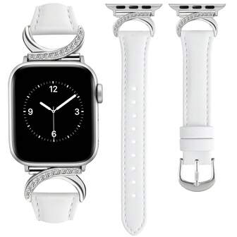 适用于 40mm、41mm、42mm、44mm、45mm、38mm、46mm、49mm 女士表带 - 超薄精致，防汗舒适 - 简约优雅时尚 - C 形金色表扣设计 - 兼容 Series 10、9、Ultra、SE、8、7、6、5、4、3、2、1 - 替换表带配件