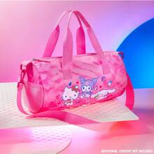 Hello Kitty Duffle Bag Sports Kawaii Dance Or Gym Overnight Weekend Travel Holiday Cinnamoroll Kuromi - Pink - View 2