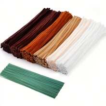 600 piezas de limpiapipas de colores variados y 50 tallos de flores con un conjunto de tutoriales paso a paso para manualidades, suministros de artesanía, regalos para el Día de San Valentín y el Día de la Madre, decoración del hogar, decoraciones navideñas con tallos de chenilla, decoraciones para eventos festivos, proyectos de manualidades con limpiapipas para adornos de regalos navideños y diseño de embalaje de lujo, suministros de artesanía con limpiapipas, paquete de materiales DIY hechos a mano - Multicolor - Ver 8