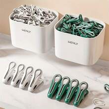 12 Stücke nahtlose Kunststoffklammern, kleiner Haushalts-Trockenständer, windgeschützte Aufbewahrung, Wäscheklammern, zum Trocknen von Socken, Decken, Kleidung