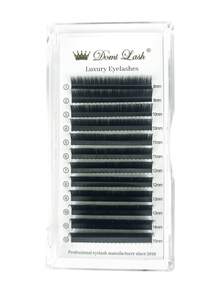 Matte Black Super Soft Lashes 8-15mm LC Curl Camellias Individual Eyelash Extensions 1 Box Of 12 Rows - LC - View 4