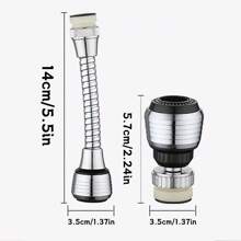 1 pezzo Prolunga per rubinetto d'acqua creativa a rotazione a 360°, modalità 2 in 1: prolunga e rotazione, beccuccio anti-schizzi, per risparmio idrico in cucina e prolunga rubinetto