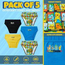 pokemon Briefs Comfortable Cotton Breathable Underwear Pack Of 5 Underpants - Multicolor - View 4