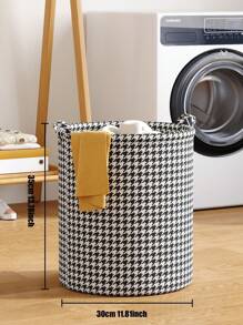 1pc Large Capacity Foldable Dirty Clothes Basket, Large Laundry Basket With Handles, Storage Blankets Basket, Toys Basket, Dirty Clothes For Living Room, Bedroom, Simple Household Storage Basket