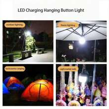 Outdoor Portable LED Lights USB Rechargeable Camping Light 400mAh Waterproof Bulb Emergency Lanterns Lamp, Room Decor,Travel,Mother Day Gift, Ultra Bright Multi-Functional Home Outdoor Work Camping Tent Night Emergency Lamp, Camping Accessories