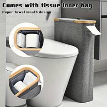 Extra Large Toilet Paper Storage Box With Lid,Holds Up To 24 Regular Rolls Or 18 Jumbo Rolls, Toilet Paper Holder,Bathroom Decor,Toilet Paper Storage,Bathroom Accessories,Toliet Paper Holder,Bathroom Organizer,(Black, Beige & Gray)