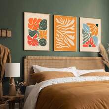 1/6 Impresiones de flores botánicas abstractas y coloridas, arte para pared ecéctico, arte de pared con colores vibrantes retro, impresiones de flores onduladas, arte maximalista, impresiones del mercado de flores vintage, pósteres de colores, decoraciones de pared, con opción de marco, para decoración del hogar