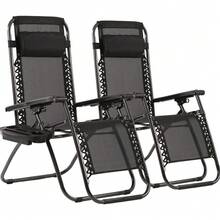 Zero Gravity Chair Lounge Chair Set Of 2 Lawn Chair Outdoor Chair Deck Chairs - GRAY - View 8