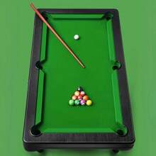 Small Kids Pool Billiards Toy Pool Table Portable Collapsible Lightweight - 綠色 - 查看 5