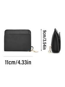 女孩短款钱包，时尚手拿包，多卡槽，拉链零钱包 - 彩色 - 查看 6