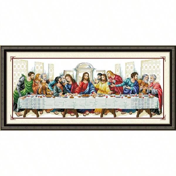 SNA 2025 New Style DIY Needlework Handmade Cross Stitch Kit Set Embroidery Printed Cross-Stitch Last Supper Gift For Home Decoration