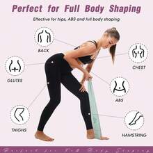 1 件钩针阻力带，瑜伽臀部阻力带，带印刷弹力值，防滑滴胶