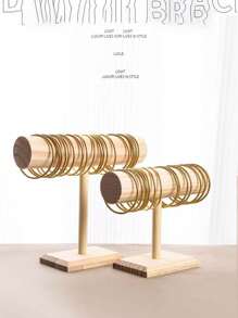 1 pièce Support de présentation en bois pour bracelet/jonc/montre, présentoir à bijoux. Organisateur de rangement d'été, cadeau de retour à l'école