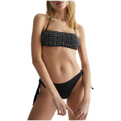 Liu Jo Women's Full Bikini Set With A Fascia And Brief In Black ✅ Delivery Within 24/72 Hours To Spain (Peninsula)