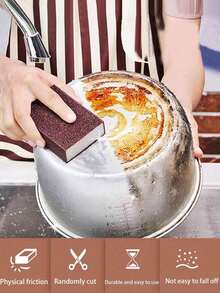 每套 10 件清洁套装、水钻砂纸海绵刷、厨房清洁工具、锅具除锈剂研磨海绵块、多用途金属丝洗碗布、魔术海绵擦、厨房、浴室、家居、家居用品供应商