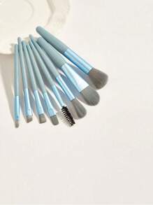 8pcs Makeup Brush Set Including Foundation Brush, Blush Brush, Eye Shadow Brush, Contour Brush, Flat Brush, Eyeliner Brush, Eyebrow Brush And Concealer Brush