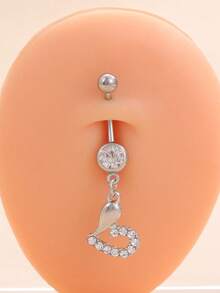 1pc/Set Women Sexy Navel Piercing Ring With Butterfly Zirconia Decoration, Belly Button Rings - Multicolor - View 5