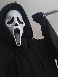 1pc Escape Chamber Horror Adult Death Skull Scream Latex -Mask Script Kill Dawn Kill Scream Ghost Latex -Mask Suitable For All Kinds Of Dance Party Cosplay.Halloween