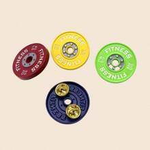 1PC Creative Dumbbell Plate Brooch - Gym & Fitness Themed Metal Pin Badge For Clothes, Bags, Hats, Perfect Gift For Workout Dress Accessories Pin For Clothes Bag Charm School