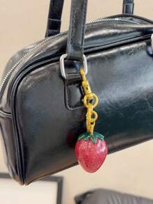 HXXOOS 1 Peça Chaveiro Kawaii de Morango com Glitter Vibes Y2K, Acessório Charmoso Estético e Fofo para Bolsa de Mulheres no Verão