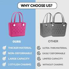 Small EVA Beach Bag Creative Rubber Beach Totes Waterproof Travel Bags Anti-Tilting Handbag For Sports, Pool, Beach,Yoga - Flesh Pink - View 3