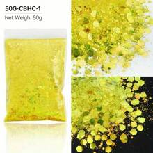 50g Iridescent Hexagon Glitter Flakes For Resin Crafts, Aurora Sequins Epoxy Resin Fillers For DIY Nail Art, Jewelry Casting Supplies - Multicolor - View 23