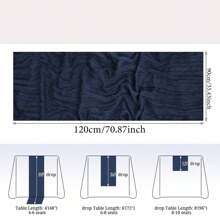 1pc Indigo Blue Balinese Cheesecloth Table Runner, Romantic Long Transparent Fabric Cheese Cloth Table Linen For Weddings, Parties, Baby Showers, 90*300cm