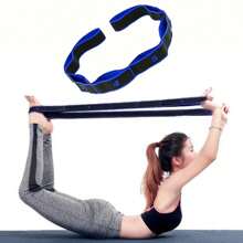 Yoga Elastic Resistance Band With 8 Segmented Stretching Rope, Home Fitness, Pilates Training